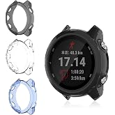 MWOOT 3 Silicone Cases Compatible with Garmin Forerunner 245 Protection, Anti-fall Protective Cases to Protect Watch Garmin F