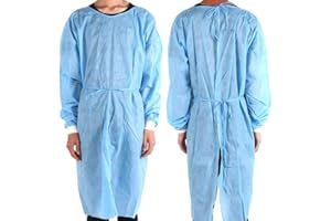 LPM - 50 Blouses de Protection Jetables Non tissé Non Stériles 40 gr/m2 - Taille XL