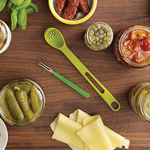 Joseph Joseph 10105 Scoop und Pick 2-teiliges Spieß-Löffel, Gabel-Set Kunststoff, 20 x 3 x 3 cm, grün - 4