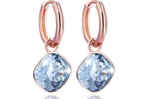 Rosegold Creolen Charm Anhänger Markenkristalle Ohrringe 925 Sterling NOBEL SCHMUCK