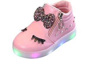TDEOK Sneakers Enfant Fille Mode, Chaussures LumineuxAllumée Lumineuse, Chaussures pour Enfant Fille, Basquettes Antidérapante Plat, Espadrilles Dessin Animé Mignon, Running Shoes pour Petites Filles