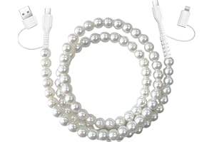 lmoikesz Câble USB-C multi-usages 4 en 1, coloré et perlé, pour une charge et tendance. Câbles de charge USB-C perlés colorés en ABS, tapez+1, 1m