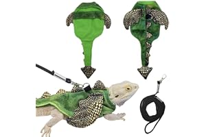CQJ skäggig drake koppel set, dinosaurie cosplay halloween husdjur kostym för skäggiga drakreptiler (liten)