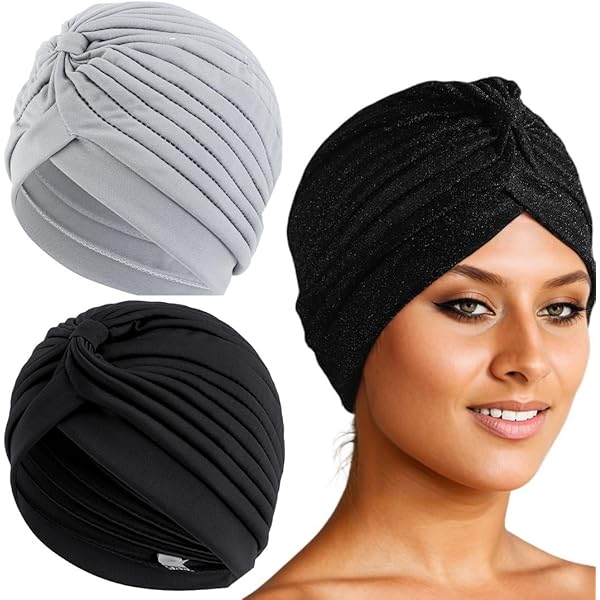 Turbante Donna Elegante - Copricapo A Nodo, Morbido E Confortevole, Perfetto Per Tutti I Giorni E Serate - Foto 4