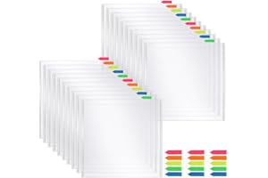 Wobekuy 20 StückScrapbook-Papier-Aufbewahrungs-Organizer,Scrapbook-Papieraufbewahrung mit klebrigen Registerkarten für Papier,Gemälde,Karton und Fotos.