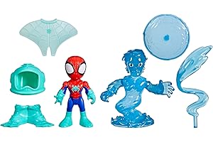 SPIDEY AND HIS AMAZING FRIENDS Marvel Spidey y Sus increíbles Amigos Water-Webs Spidey y Hydro-Man Juguetes, Figuras de acción de 7,6 cm, Juguetes de superhéroes para niños a Partir de 3 años.