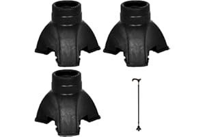 Qixuer 3 Pezzi Puntale per Stampelle,Appoggi Imbottiti per Stampelle Fine protezioni per Bastoncini da Trekking Gommini da Bastoncini Bastoni Stampelle Antiscivolo per Stampelle