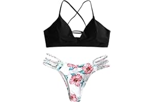 riou Bikini Conjuntos de Bikinis para Mujer Push Up Mujeres Traje de BañO Estampado Bohemio Dividido BañAdores con Relleno Tops y Braguitas Mujer 2022 brasileños vikinis