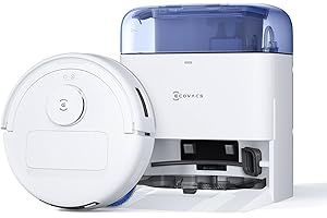 ECOVACS DEEBOT MINI Robot Aspirapolvere Lavapavimenti, 9000Pa, ZeroTangle 2.0, TrueMapping 2.0, Asciugatura ad Aria Calda 45°C, Svuotamento Automatico, Lavaggio Profondo Intelligente, Blu