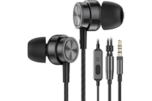 YATLOML Earphones Wired In-Ear Headphones with Microphone and Pure Sound, Wired Earbuds with Strong Bass and Noise Isolating, 3.5mm Earphones for Samsung, Android,Tablet, iPad, MP3, 3.5mm Devices