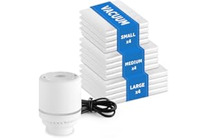 Flintronic Sac Sous Vide Vetement Aspirateur avec Pompe Électrique, 12 Pièces Sac Rangement Sous Vide (4L, 4M, 4S), Housses de Rangement Voyages Réutilisables pour Déménager, Vêtements, Literie