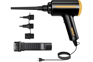 Bombe d'air Comprimé, Dépoussiérants Puissants électrique, Aspirateurs pour Ordinateurs avec réglable à 2 vitesses, câble d'aérateur puissant de 3m de long pour ordinateur, voiture, tuyau à neige