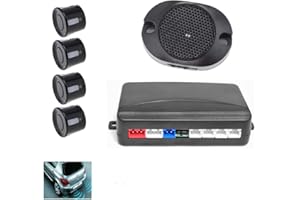 ePathChina Parksensor-System mit 4 Sensoren und akustischem Alarm/wasserdicht, für den Rücksitz (schwarz)