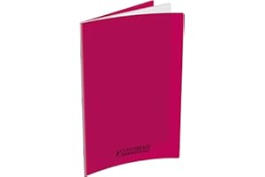 CONQUERANT Cahier Classique 24x32cm Grands Carreaux Seyès 96 Pages Agrafées Couverture Polypro Rose