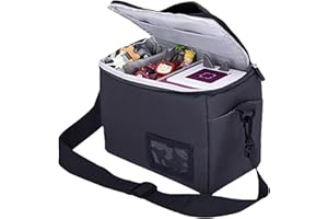 CHEDIN Tasche Kindergepäck viel Platz für Toniebox Figuren Tigerbox Transport Folie Hörfiguren Musikboxen Musikwürfel Ladegerät Kopfhörer Tigercard ideal für Tonie Starterset (Schwarz Polyester)