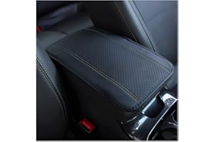 GTLM Copri Bracciolo Auto,Cuscino per Bracciolo Auto in Fibra di Cuoio in Rilievo,Copri Bracciolo Universale Auto Accessori Interni per la Maggior Parte Delle Auto Camion SUV (Grigio)