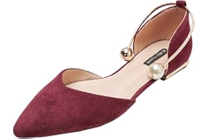 Jamron Donna Punta Velluto Ballerine Elegante D'Orsay Pumps Piatto Scarpe da Sera