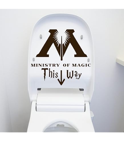 Harry Potter Ministry Of Magic Toilet Decal Sticker - 7 Inch Waterproof Vinyl Decal
