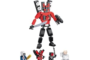 Kouipoie 360PCS Skibidi Building Blocks Toilet Set, Camera, TV and Speaker Man Action Figure Toys, Kids and Adults Suitable for, (3314)