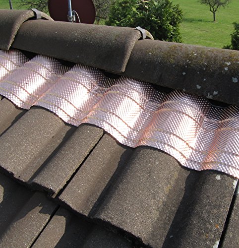 1PLUS Dach-Kupferband IMPACT, Dachschutz mit 4 Längssicken , 5 m Rolle - 3