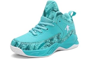 Geymxzik Basketball Shoes for Boys Kids Trainers Outdoor Basketball Shoes for Girls Boys Sports Shoes Lightweight Breathable Trainers Trainers Walking Shoes