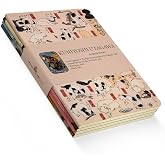 Retronote Animals Series - A5, Kuniyoshi Utagawa 4'l&uuml; Defter Seti II, &Ccedil;izgisiz, Toplam 256 Sayfa, Her biri 64 Sayfa, Tel Diki
