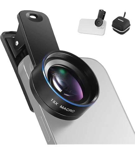 Andoer Obiettivo Macro Universale Per Smartphone 30-120 Mm - Lente Per Fotografia Ravvicinata Con Clip E Custodia - Vetro Ottico Multistrato