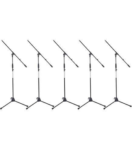 Asta Per Microfono Proel RSM180 Con Supporto APM10 - Giraffa Professionale Altezza 90-150 Cm | Nero - Foto 4