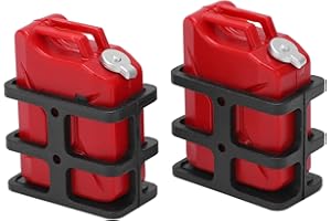 RiToEasysports Rc Crawler Accessories, 1 Pair Plastic RC Car Simulated Fuel Tank Mount Mini Small Oil Can for 1/8 1/10 Simulated Crawler Car Decoration Accessory(Red) Model Accessory