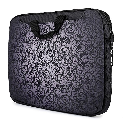 TaylorHe 15 / 15,6 Zoll Notebooktasche, Schultertasche für Notebook mit Muster , Laptoptasche mit Griff und Seitentaschen Laptop Bag elegant, Paisley - 3