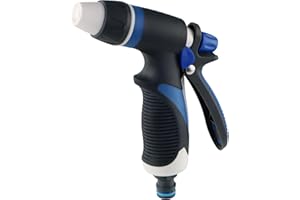 Aqua Control - Pistolet d'arrosage avec buse réglable - Pulvérisation douce pour plantes et fleurs + jet puissant pour nettoyage de jardin, patio et terrasse