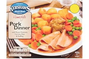 MY AFRICA STORE Kershaws Homestyle Pork Dinner with Roast Potatoes, Carrots, Peas & Stuffing 400g × Pack of 1
