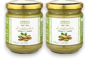 GUSTOLUX 2 stk Pistaziencreme 190g 40% Pistazien aus Sizilien für Dubai Schokolade Streichcreme Brotaufstrich