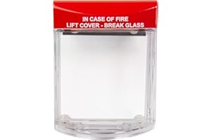 Call Point Stopper, STI-6931 - Safety Technology International, Call Point Protector, Surface Mount, Polycarbonate Fire Alarm Break Glass Cover, Red Fire Model