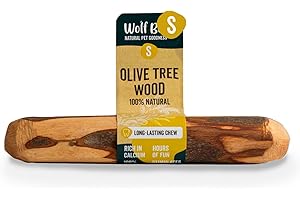 WOLF BELLY NATURAL PET GOODNESS Wolf Belly - Mordedor Palo de Olivo para Perros 100% Natural (Talla S) Juguete Perro Morder Resistente, Calma Estrés y Ansiedad, Palo para Perros, Hueso Perro Madera, Reduce Sarro y Placa