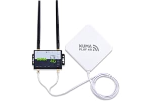 KUMA CONNECT PLAY 4G Router & Indoor Antenna - Mobile WiFi Broadband Booster Kit Unlocked SIM Card Slot - Turn LTE Signal into MiFi Hotspot for Caravan Motorhome Campervan Boat - 12v Portable Internet
