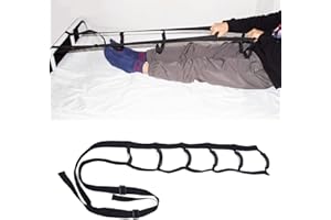 Leetye Mei Bed Ladder with 6 handle bed ladder belt, anti-slip handle, bearing 300 pounds, suitable for daily assistance of the elderly, leg injured, and long-term bedridden personnel (6 handles)