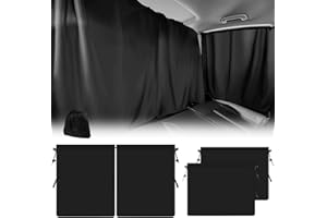 UESDU 4 Pcs Campervan Curtains, Car Divider Privacy Curtains Universal Car Window Shade Sun Shades Cars Sunshades for Partition Front Rear Side Windows 140 * 80cm