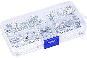 ATENNY 150 Pack Safety Pins - 5 Sizes, Large, Rust Resistant for Clothes, Art, Crafts, Sewing, DIY, Pinning, Hemming (Silver)