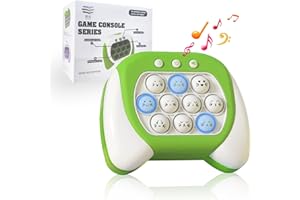 JASTOWN Quick Push Burbujas Juego Consola,Botón Puzzle Pop Light Up Juego,Pop it Game,descompresión Avance Rompecabezas máquina de Juego,Quick Push Game,Juego de coordinación Mano-Ojo (Verde)