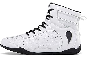 BLISSBUILT Herren Boxschuhe,Unisex Wrestling-Schuhe,rutschfeste Atmungsaktiv Robuste Trainingsschuhe,high-top-Boxschuhe Bequeme Fitnessstiefel,Wrestling-Trainingsschuhe,FüR Bodybuilding Kraftsport