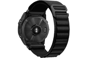 RoYiio Pasek do zegarka kompatybilny z Garmin nylonowy pasek sportowy do Fēnix/Epix/Quatix/MARQ Series/Descent Series/D2 Series/Enduro/Tactix, pasek QuickFit 22 mm 26 mm