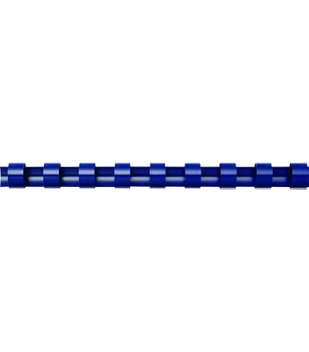 Compatible 21 Boucles Fellowes 5331702 - Lot De 25 Reliures Plastique Rondes 14 Mm Bleu - Reliure Professionnelle Pour Documents Accessoire Bureau