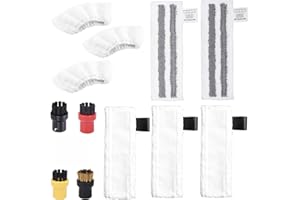 SXKBYQ Lot de 12 Lingettes en Microfibre pour Kärcher SC1 SC2 SC3 SC4 SC5 SV7, Adaptées Aux Nettoyeurs Vapeur et Polisseuses de Sol, Accessoires pour le Nettoyage à la Vapeur