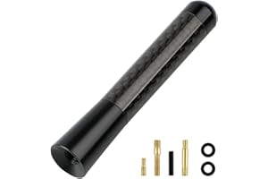 MSMXCS Radio Aerial Universal Vehicle Truck SUV Car Roof Radio Aerial 8cm M4.0 M5.0 M6.0 Screws Black Short Stereo FM AM Antenna Topper Replacement Compatible with All Car