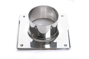 Kaminaufsatz Schornsteinaufsatz Aufsatz säuerbeständiger Edelstahl Lüftungsaufsatz Hahn und Standard-Design Grundplatte Kaminabdeckung Ø80-200mm (Grundplatte 110mm) von rg-vertrieb