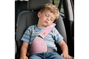 URAQT Protege Ceinture de Securite Enfant, 2 Pièces Adorables Lapin Protection Ceinture de Sécurité Enfant, Respirants et Doux pour la peau Protege Ceinture Voiture, Adapté À Toutes Les Saisons
