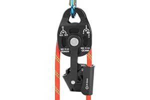 Leapiture Poleas de Carga Polea de elevación para Objetos Pesados, Polea giratoria de Gran Capacidad, Equipo de Seguridad Compatible con Cuerdas de 8-12 mm, para Trabajos de elevación y Montaje