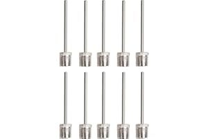HREDZEO Aiguilles de Pompe à Ballon,20 Pcs Aiguilles Gonflables en Acier inoxydable Pour Basket ball Football Volley ball Rugby Handball Pompes (Argent)