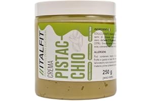 ITALFIT PIU' GUSTO, ZERO ZUCCHERI Crema Proteica Senza Zuccheri Aggiunti | Crema Spalmabile | Senza Conservanti e Coloranti | Senza Glutine e Olio di Palma | Prodotto Artigianale | Origine Sicilia | 250 gr (Pistacchio)